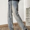 Uomo Emmiol | Jeans Da Uomo A Gamba Dritta Con Cintura Vintage