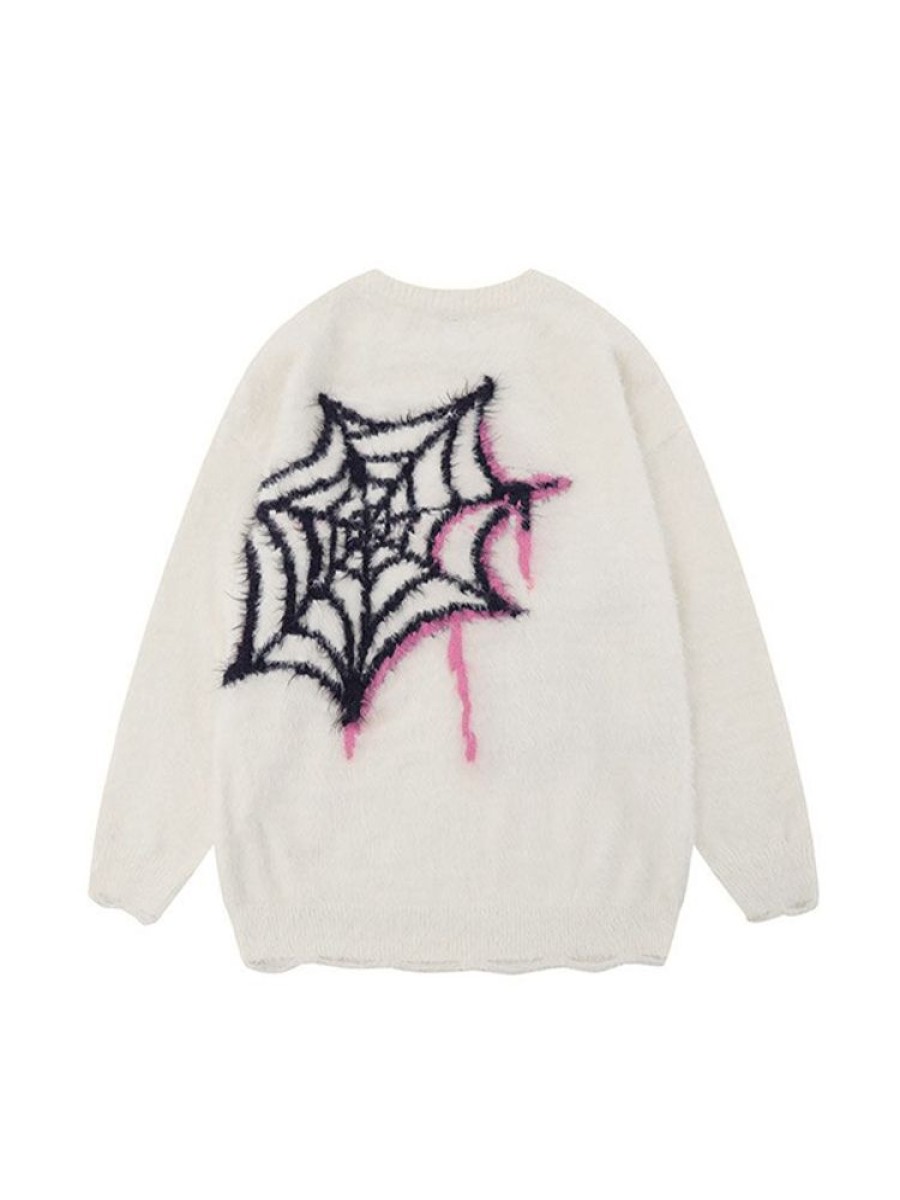 Uomo Emmiol | Maglione Girocollo Da Uomo In Jacquard Fuzzy Spider