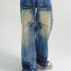 Uomo Emmiol | Jeans Larghi Sbiaditi Effetto Vintage Da Uomo