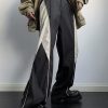 Uomo Emmiol | Pantaloni A Gamba Larga Con Giunture Color Block Da Strada Da Uomo