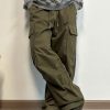 Uomo Emmiol | Pantaloni Cargo Da Uomo Con Tasche Grandi In Tinta Unita