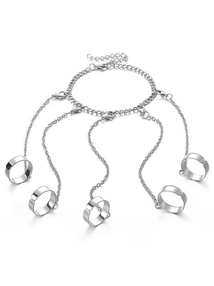 Accessori Emmiol | 1Pc Bracciale Da Schiavo A Catena Con Polsino A Dito