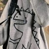 Uomo Emmiol | Maglione Pullover Da Uomo Con Dinosauro Dei Cartoni Animati