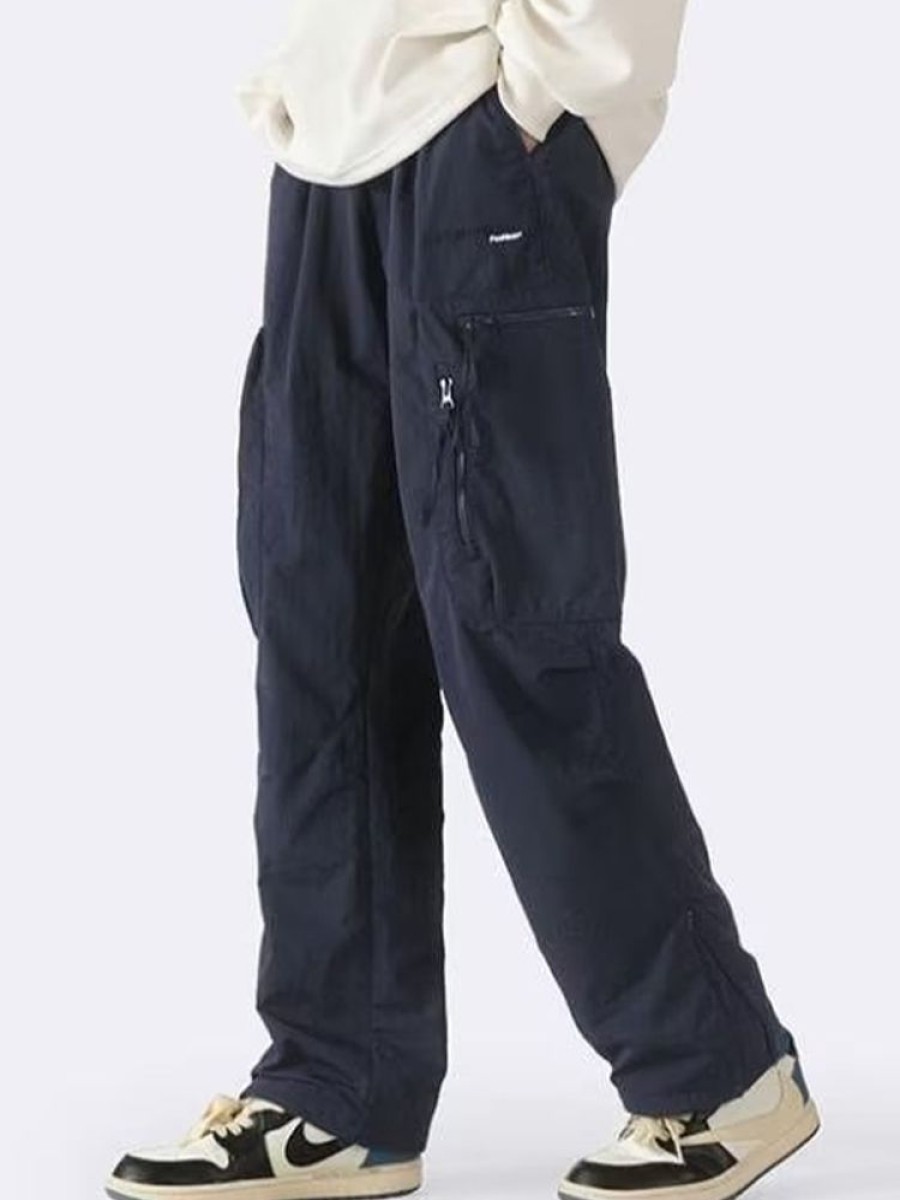 Uomo Emmiol | Pantaloni Cargo Da Uomo Con Tasca Con Zip