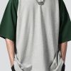 Uomo Emmiol | T-Shirt Da Uomo A Maniche Corte Raglan A Colori A Contrasto