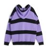 Uomo Emmiol | Maglione Cardigan In Maglia Con Cappuccio Con Giunture In Colore A Contrasto