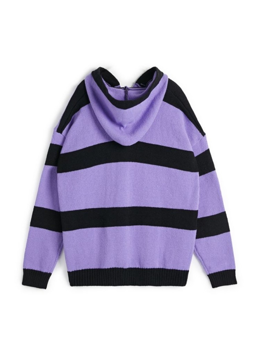 Uomo Emmiol | Maglione Cardigan In Maglia Con Cappuccio Con Giunture In Colore A Contrasto