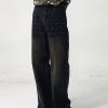 Uomo Emmiol | Jeans Larghi Da Uomo Con Lavaggio Nero Vintage