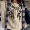 Donna Emmiol | Maglione Dal Design Sbrindellato In Jacquard Con Farfalle