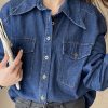 Donna Emmiol | Lavare Bluse E Camicie In Denim Con Doppia Tasca