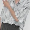 Uomo Emmiol | Camicia Da Uomo A Maniche Corte Con Bottoni Tie-Dye