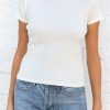 Donna Emmiol | T-Shirt Slim A Maniche Corte Girocollo Tinta Unita