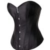 Donna Emmiol | Top A Corsetto Con Retro In Tinta Unita Lucido