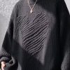 Uomo Emmiol | Maglione Girocollo Da Uomo Con Decorazione A Cuore Tridimensionale