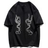 Uomo Emmiol | T-Shirt Da Uomo A Maniche Corte Con Stampa Street Snake