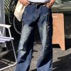 Uomo Emmiol | Jeans Cargo Da Uomo Con Tasche Grandi Laterali Lavati E Invecchiati