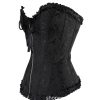 Donna Emmiol | Top A Corsetto Sul Davanti Con Stampa Vintage Con Volant E Chiusura Con Zip