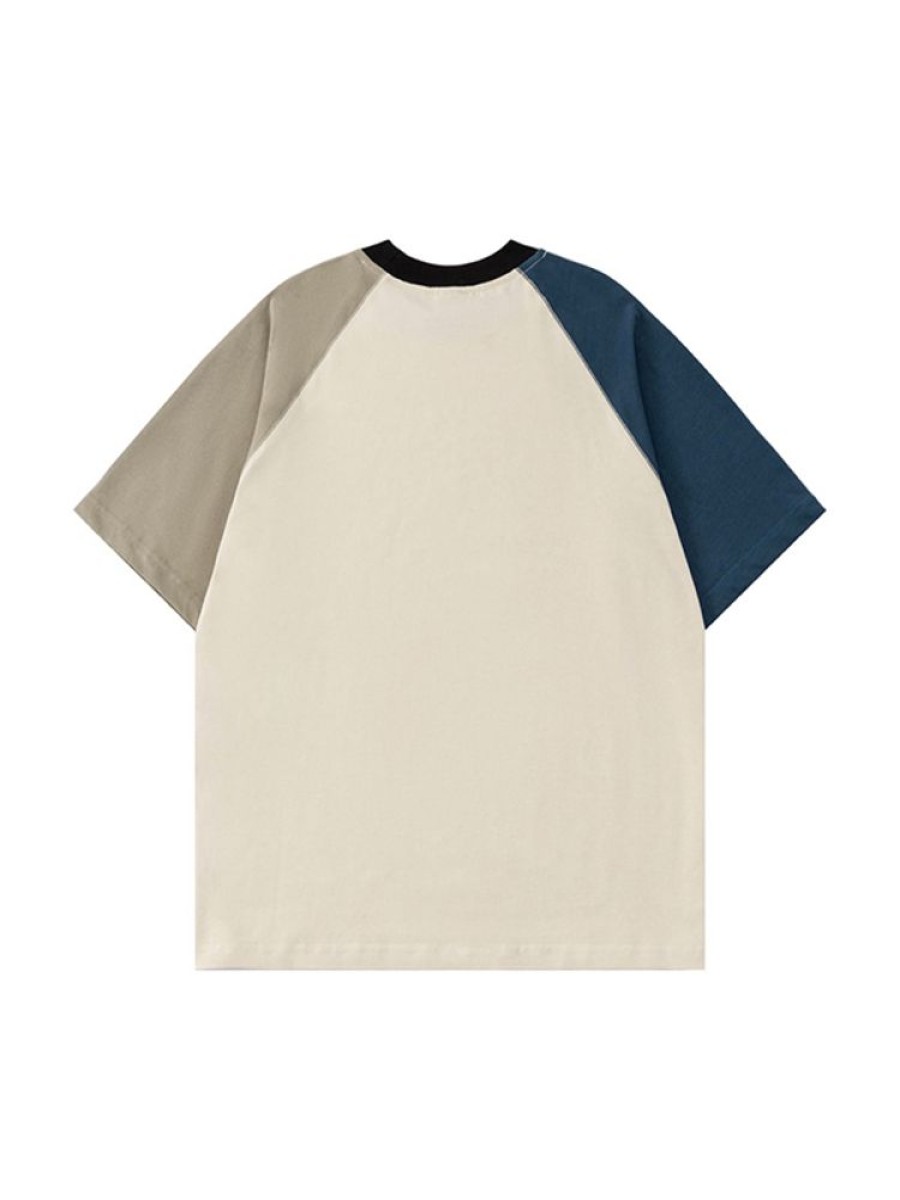 Uomo Emmiol | T-Shirt Da Uomo A Maniche Corte Con Stampa Ragno Color Block