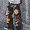 Uomo Emmiol | Pantaloni A Gamba Larga Hip Pop Graffiti Da Uomo