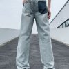 Uomo Emmiol | Jeans Cargo Multitasche Lavati Con Bordo Vivo Da Uomo